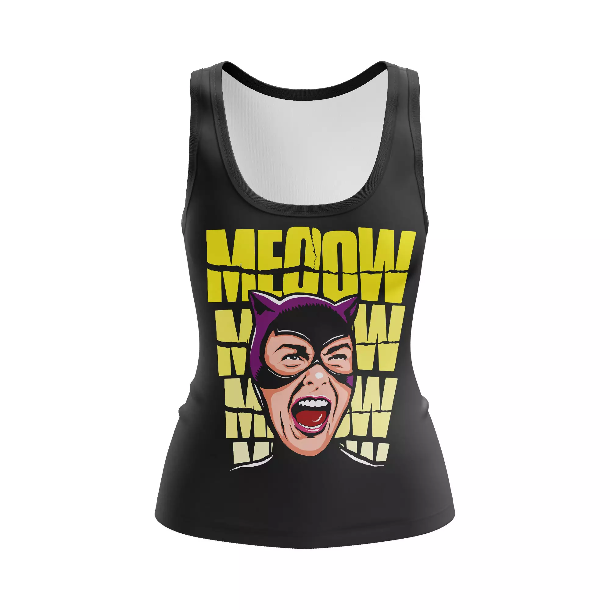Women’s tank Meow Catwoman Vest Idolstore - Merchandise and Collectibles Merchandise, Toys and Collectibles 2