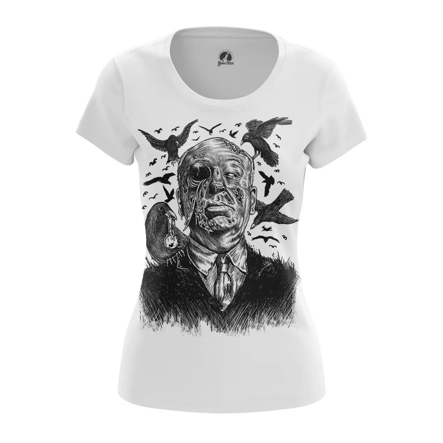 Women’s t-shirt Crows hitchcock Idolstore - Merchandise and Collectibles Merchandise, Toys and Collectibles 2