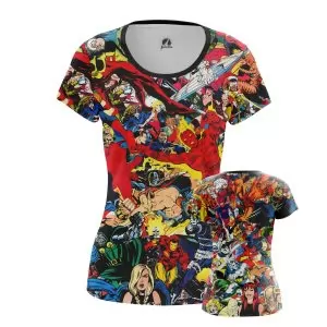 Women’s t-shirt Marvel World All Superheros Idolstore - Merchandise and Collectibles Merchandise, Toys and Collectibles 2