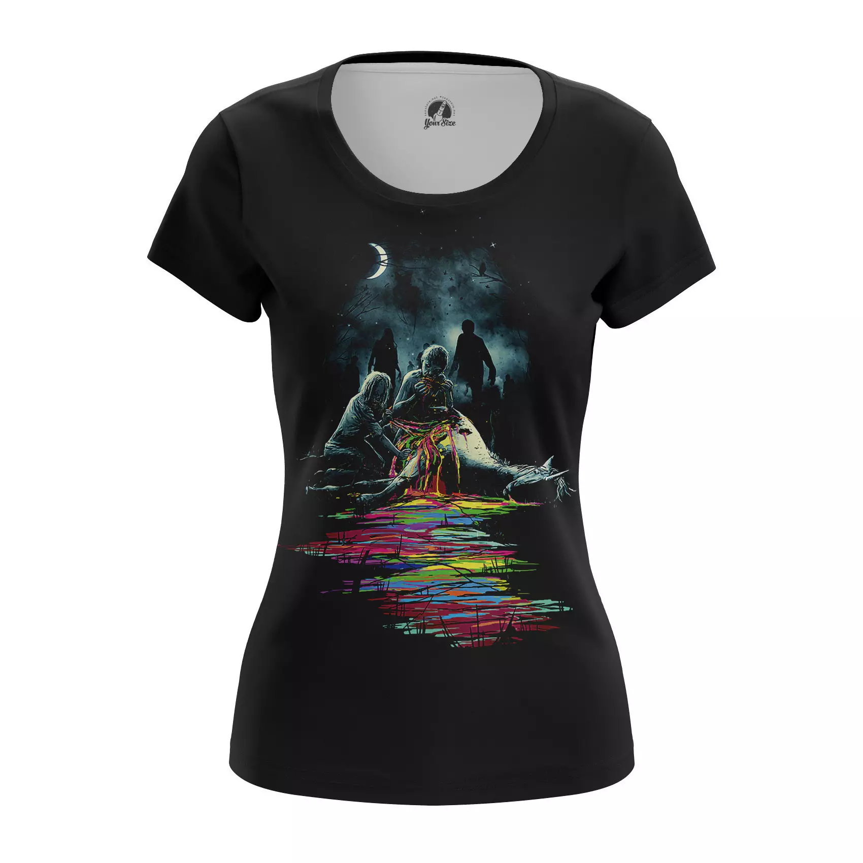 Women’s t-shirt Zombie Feast Zombie Dead Unicorn Idolstore - Merchandise and Collectibles Merchandise, Toys and Collectibles 2
