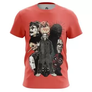 Red T-shirt Slipknot Masks Band Red Idolstore - Merchandise and Collectibles Merchandise, Toys and Collectibles 2