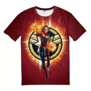 T-shirt Carol Danvers Captain marvel Red Idolstore - Merchandise and Collectibles Merchandise, Toys and Collectibles 2