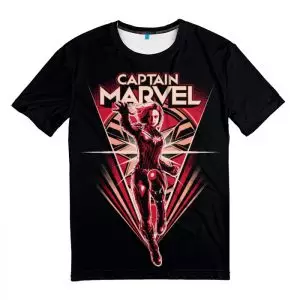 T-shirt Red Black Captain marvel Idolstore - Merchandise and Collectibles Merchandise, Toys and Collectibles 2
