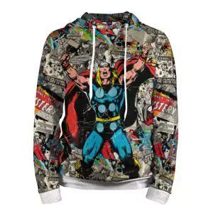 Hoodie Thor Vintage Pathern Idolstore - Merchandise and Collectibles Merchandise, Toys and Collectibles 2