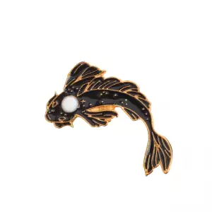 Pin Dream Fish Black enamel brooch Idolstore - Merchandise and Collectibles Merchandise, Toys and Collectibles 2