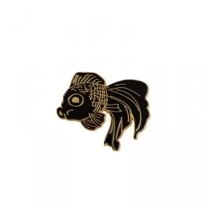 Pin Japanese Fish Black enamel brooch Idolstore - Merchandise and Collectibles Merchandise, Toys and Collectibles 2