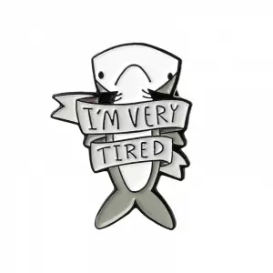 Pin I’m Very Tired Shark enamel brooch Idolstore - Merchandise and Collectibles Merchandise, Toys and Collectibles 2