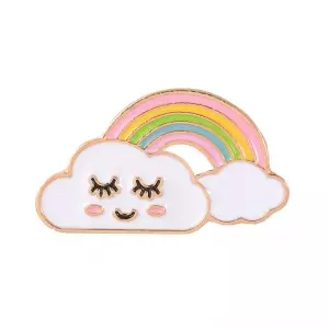 Pin Becalmed Rainbow Cloud enamel brooch Idolstore - Merchandise and Collectibles Merchandise, Toys and Collectibles 2
