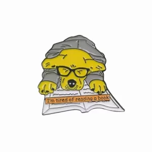 Pin I’m Tired of Reading Dog enamel brooch Idolstore - Merchandise and Collectibles Merchandise, Toys and Collectibles 2
