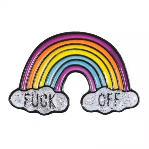 Pin Fuck off Rainbow enamel brooch Idolstore - Merchandise and Collectibles Merchandise, Toys and Collectibles 2