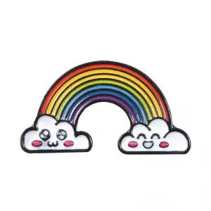Pin Happy Clouds Rainbow enamel brooch Idolstore - Merchandise and Collectibles Merchandise, Toys and Collectibles 2
