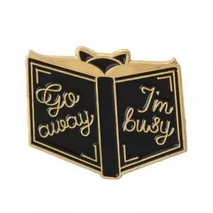 Buy pin go away i'm busy sign enamel brooch - product collection