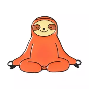 Buy pin meditating sloth enamel brooch - product collection