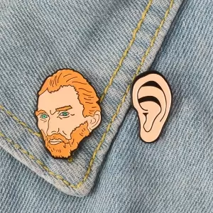 Pin Set Vincent van Gogh’s Ear enamel brooch Idolstore - Merchandise and Collectibles Merchandise, Toys and Collectibles 2