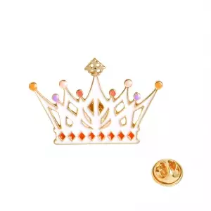 Pin Queen’s Crown White Alice in Wonderland enamel brooch Idolstore - Merchandise and Collectibles Merchandise, Toys and Collectibles 2