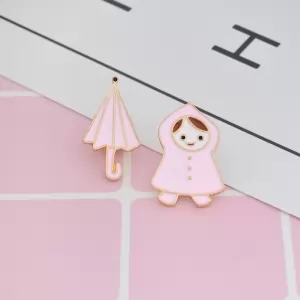Pin Set Girl with an umbrella enamel brooch Idolstore - Merchandise and Collectibles Merchandise, Toys and Collectibles 2