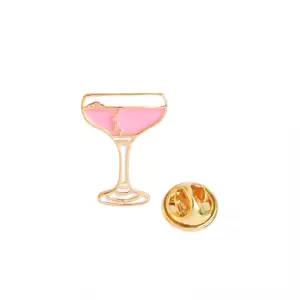 Pin Glass of Rose Wine enamel brooch Idolstore - Merchandise and Collectibles Merchandise, Toys and Collectibles 2