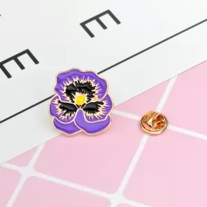 Pin Peony Purple Flower enamel brooch Idolstore - Merchandise and Collectibles Merchandise, Toys and Collectibles 2