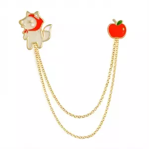 Pin Wolf and Apple Chain enamel brooch Idolstore - Merchandise and Collectibles Merchandise, Toys and Collectibles 2