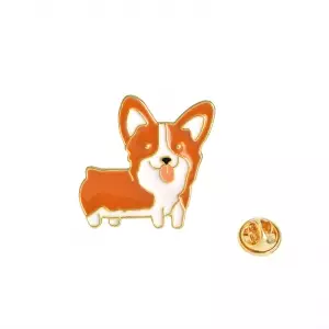 Pin Welsh Corgi Dog enamel brooch Idolstore - Merchandise and Collectibles Merchandise, Toys and Collectibles 2
