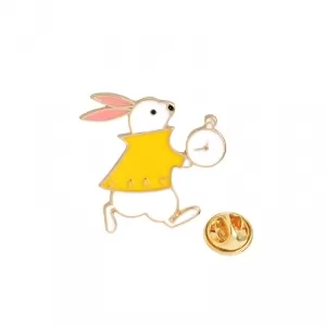 Pin White Rabbit Alice in Wonderland enamel brooch Idolstore - Merchandise and Collectibles Merchandise, Toys and Collectibles 2