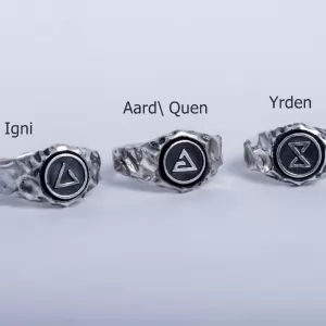 Ring Quen and Aard Igni Yrden Axii The Witcher Idolstore - Merchandise and Collectibles Merchandise, Toys and Collectibles
