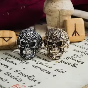 Skull ring Skeleton Mystic Handmade Craft Idolstore - Merchandise and Collectibles Merchandise, Toys and Collectibles 2