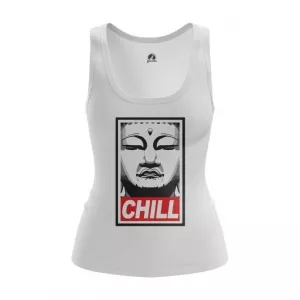 Women’s Tank  Buddha Chill Print Red Vest Idolstore - Merchandise and Collectibles Merchandise, Toys and Collectibles 2