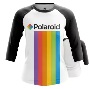 Women’s Raglan Polaroid Rainbow Logo Idolstore - Merchandise and Collectibles Merchandise, Toys and Collectibles 2