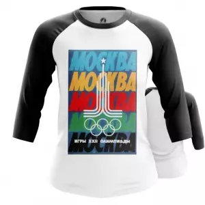 Women’s Raglan Moscow 1980 Olympic games Clothing Idolstore - Merchandise and Collectibles Merchandise, Toys and Collectibles 2