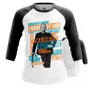 Women’s Raglan Hugh Laurie House M.D. TV series Idolstore - Merchandise and Collectibles Merchandise, Toys and Collectibles 2