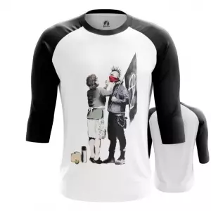 Men’s Raglan Banksy’s Mum Anarchist Idolstore - Merchandise and Collectibles Merchandise, Toys and Collectibles 2