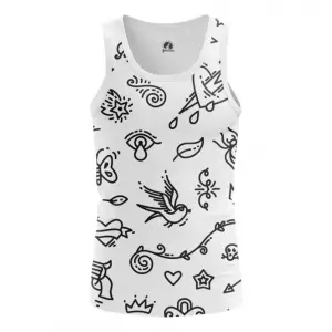 Men’s tank Old school Tattoo prints Vest Idolstore - Merchandise and Collectibles Merchandise, Toys and Collectibles 2