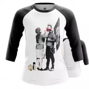 Women’s Raglan Banksy’s Mum Anarchist Idolstore - Merchandise and Collectibles Merchandise, Toys and Collectibles 2