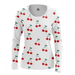 Women’s Long Sleeve Cherry Print Cherries pattern Idolstore - Merchandise and Collectibles Merchandise, Toys and Collectibles 2