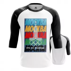 Men’s Raglan Moscow 1980 Olympic games Clothing Idolstore - Merchandise and Collectibles Merchandise, Toys and Collectibles 2
