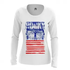 Women’s Long Sleeve Rocky Box Print Flag Idolstore - Merchandise and Collectibles Merchandise, Toys and Collectibles 2