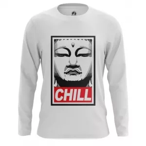 Men’s Long Sleeve Buddha Chill Print Red Idolstore - Merchandise and Collectibles Merchandise, Toys and Collectibles 2