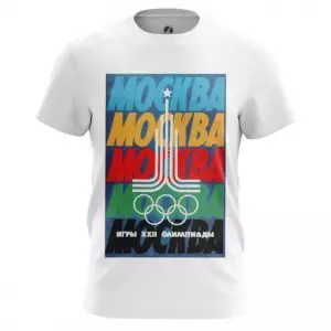 Men’s t-shirt Moscow 1980 Olympic games Clothing Top Idolstore - Merchandise and Collectibles Merchandise, Toys and Collectibles 2