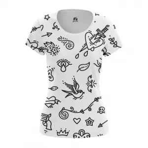 Women’s t-shirt Old school Tattoo prints Top Idolstore - Merchandise and Collectibles Merchandise, Toys and Collectibles 2