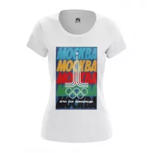 Women’s t-shirt Moscow 1980 Olympic games Clothing Top Idolstore - Merchandise and Collectibles Merchandise, Toys and Collectibles 2