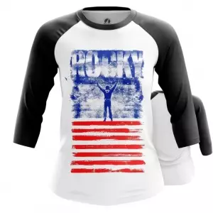 Women’s Raglan Rocky Box Print Flag Idolstore - Merchandise and Collectibles Merchandise, Toys and Collectibles 2
