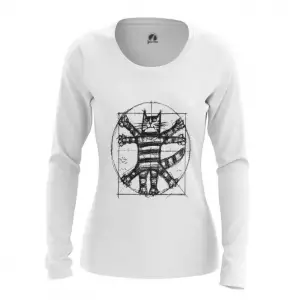 Women’s Long Sleeve The CAT Da Vinci Print Idolstore - Merchandise and Collectibles Merchandise, Toys and Collectibles 2
