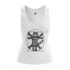 Women’s Tank  The CAT Da Vinci Print Vest Idolstore - Merchandise and Collectibles Merchandise, Toys and Collectibles 2