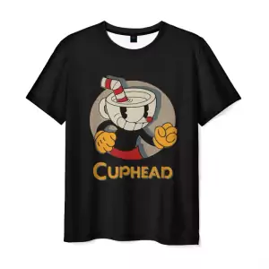 T-shirt Cuphead black print merch Idolstore - Merchandise and Collectibles Merchandise, Toys and Collectibles 2
