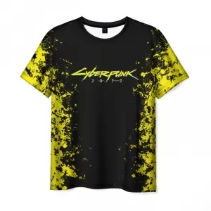 T-shirt Cyberpunk 2077 black print merch Idolstore - Merchandise and Collectibles Merchandise, Toys and Collectibles 2