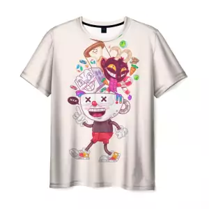 T-shirt Cup-headed game print hero Idolstore - Merchandise and Collectibles Merchandise, Toys and Collectibles 2