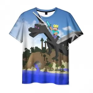 T-shirt stive ender minecraft dragon scene Idolstore - Merchandise and Collectibles Merchandise, Toys and Collectibles 2