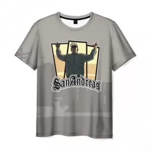 T-shirt game GTA SA Ryder gray merch Idolstore - Merchandise and Collectibles Merchandise, Toys and Collectibles 2
