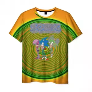 T-shirt Sonic Hedgehog orange print merch Idolstore - Merchandise and Collectibles Merchandise, Toys and Collectibles 2